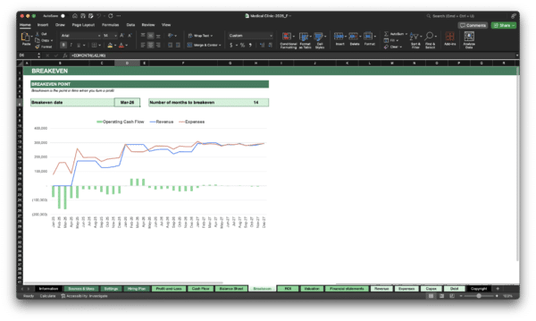 Medical Clinic Financial Model Template | Excel Spreadsheet - Image 8